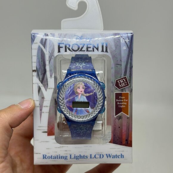 NWF Disney Frozen II Elsa Kids Rotating Lights LCD Digital Watch (Needs Battery) - Picture 3 of 5